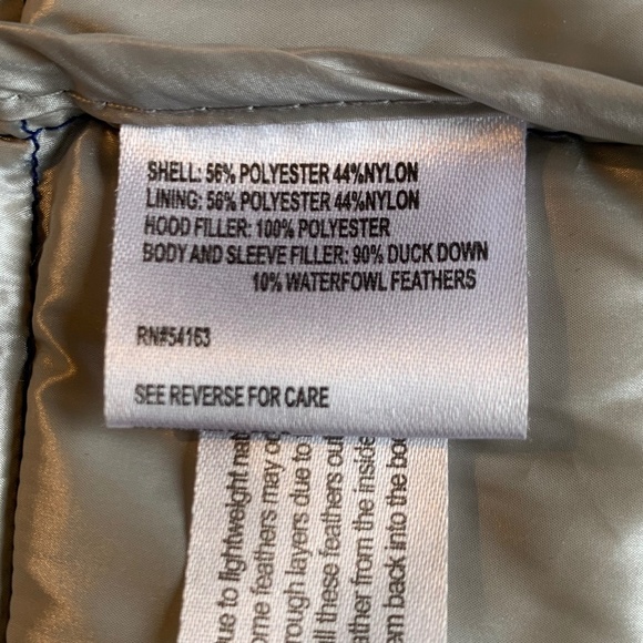 Calvin Klein royal blue packable lightweight down filled hooded jacket - Picture 7 of 7